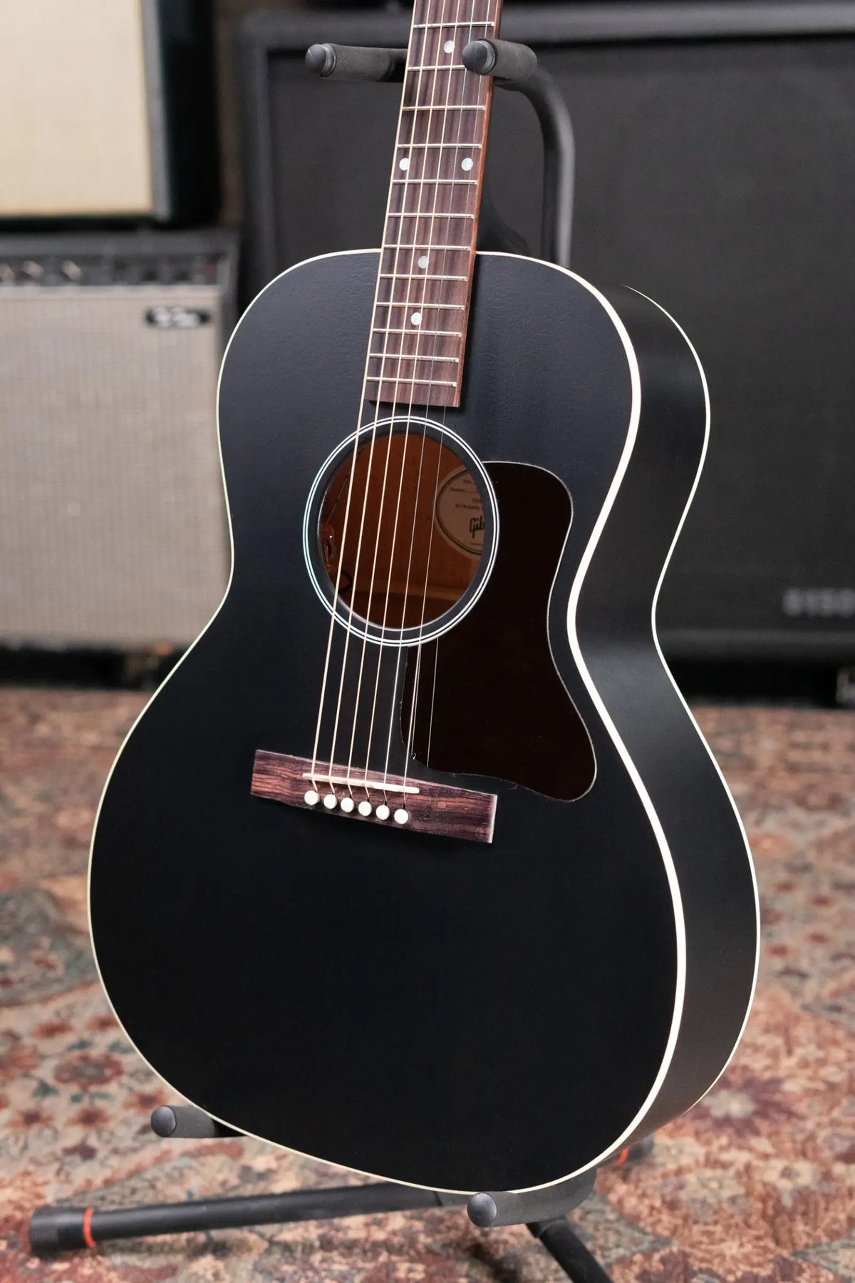 Gibson L-00 Special Parlor Acoustic/Electric Guitar - Ebony Satin with Gig Bag