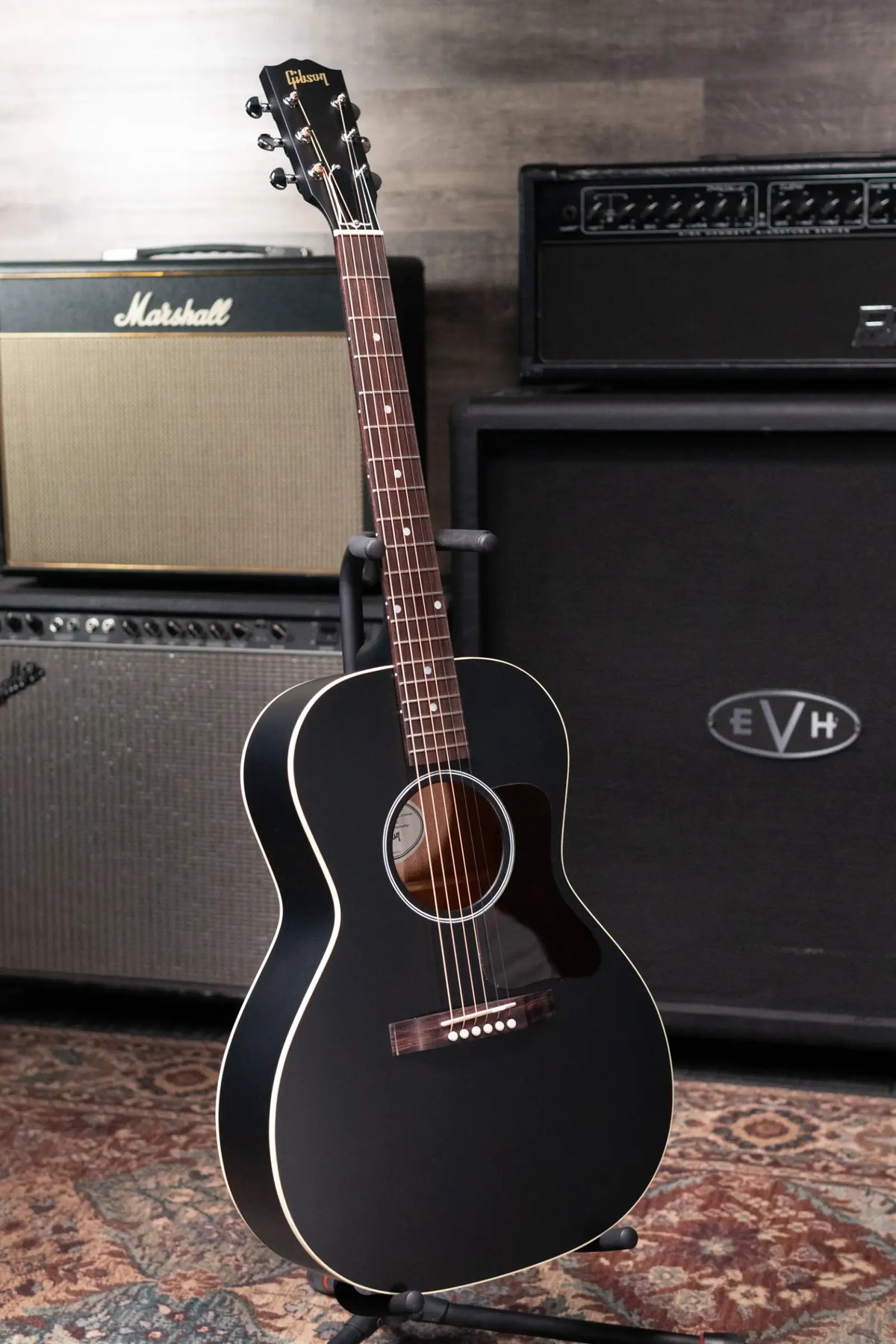 Gibson L-00 Special Parlor Acoustic/Electric Guitar - Ebony Satin with Gig Bag
