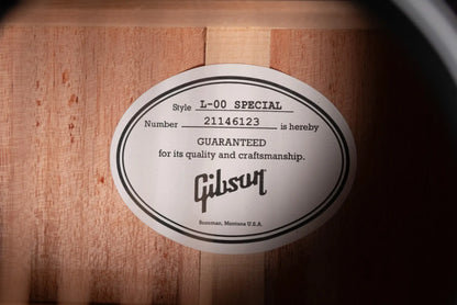 Gibson L-00 Special Parlor Acoustic/Electric Guitar - Ebony Satin with Gig Bag