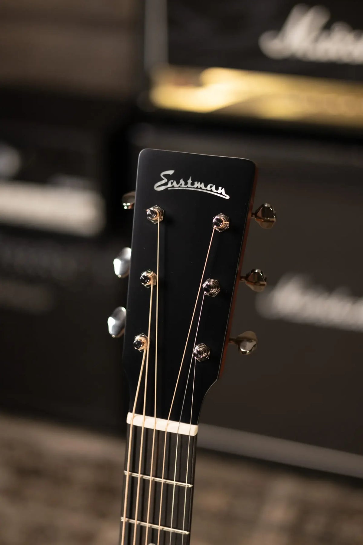 Eastman E1OM-DLX Acoustic/Electric Guitar with Gig Bag