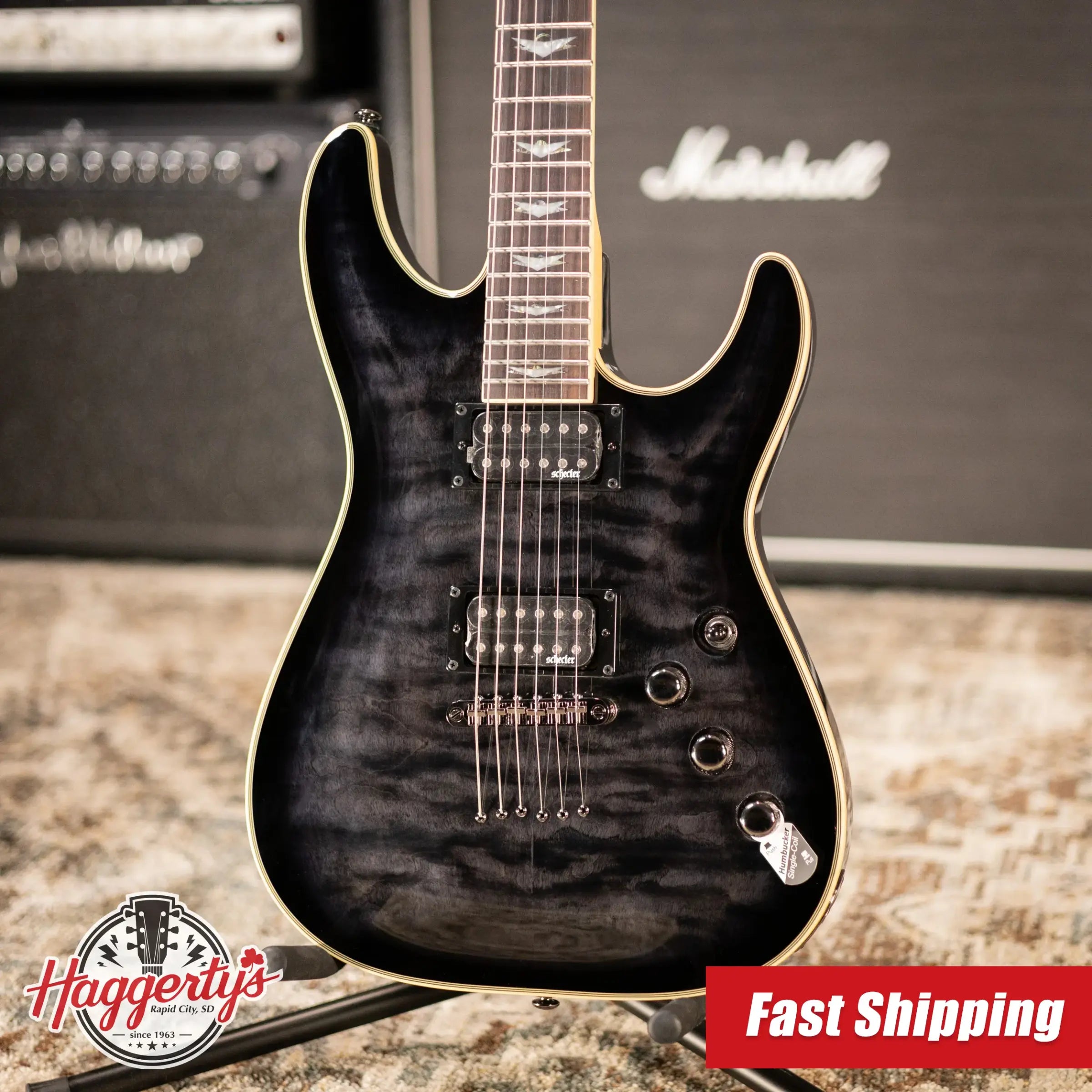 Schecter Omen Extreme-6 Electric Guitar - See Thru Black