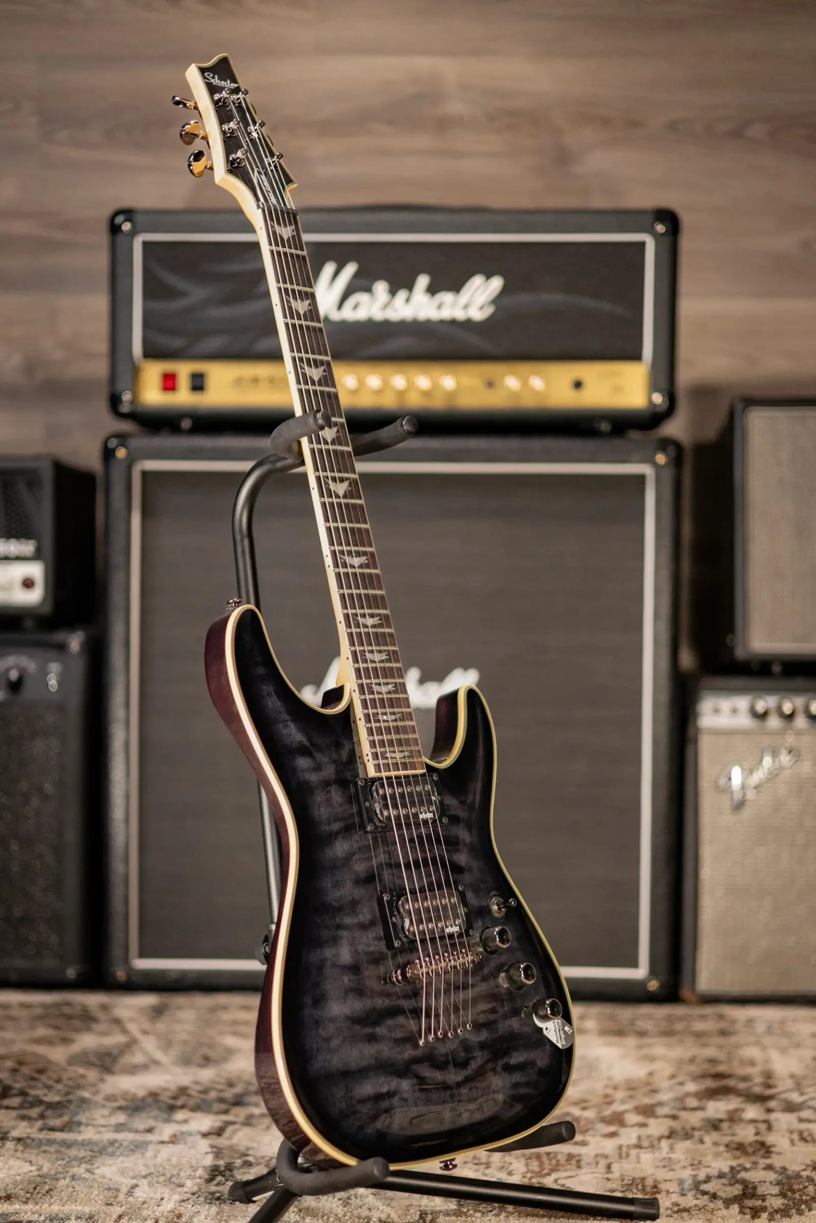Schecter Omen Extreme-6 Electric Guitar - See Thru Black