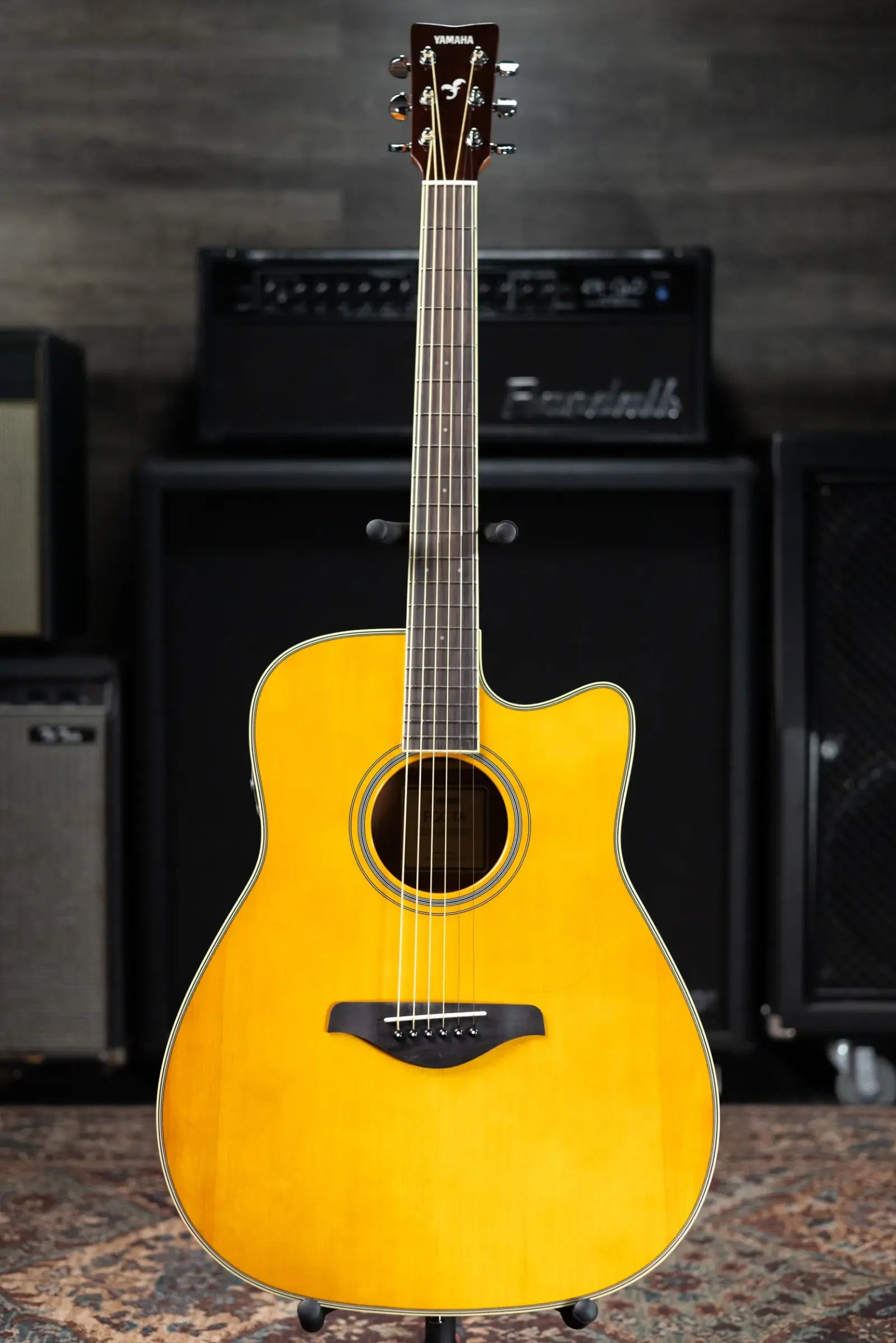 Yamaha FGC-TA Transacoustic Cutaway Acoustic/Electric Guitar - Vintage Tint