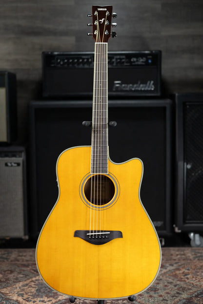 Yamaha FGC-TA Transacoustic Cutaway Acoustic/Electric Guitar - Vintage Tint