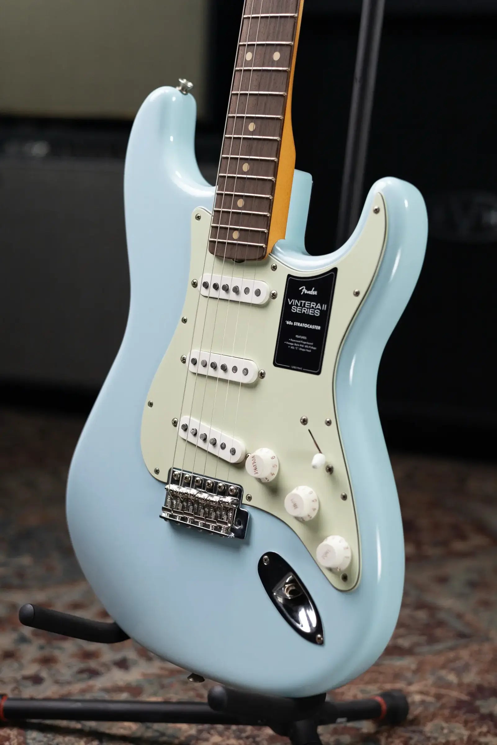 Fender Limited Edition Vintera II Road Worn '60s Stratocaster Electric Guitar - Sonic Blue with Hardshell Case
