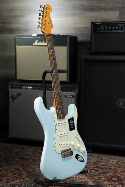 Fender Limited Edition Vintera II Road Worn '60s Stratocaster Electric Guitar - Sonic Blue with Hardshell Case