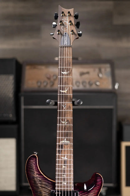PRS Limited Edition Flame Mango Top Special Semi-Hollow Electric Guitar - Charcoal Purple Burst with Hardshell Case
