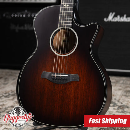 Taylor Next Generation Builders Edition 324ce Grand Auditorium Acoustic/Electric Guitar - Kona Burst with Hardshell Case