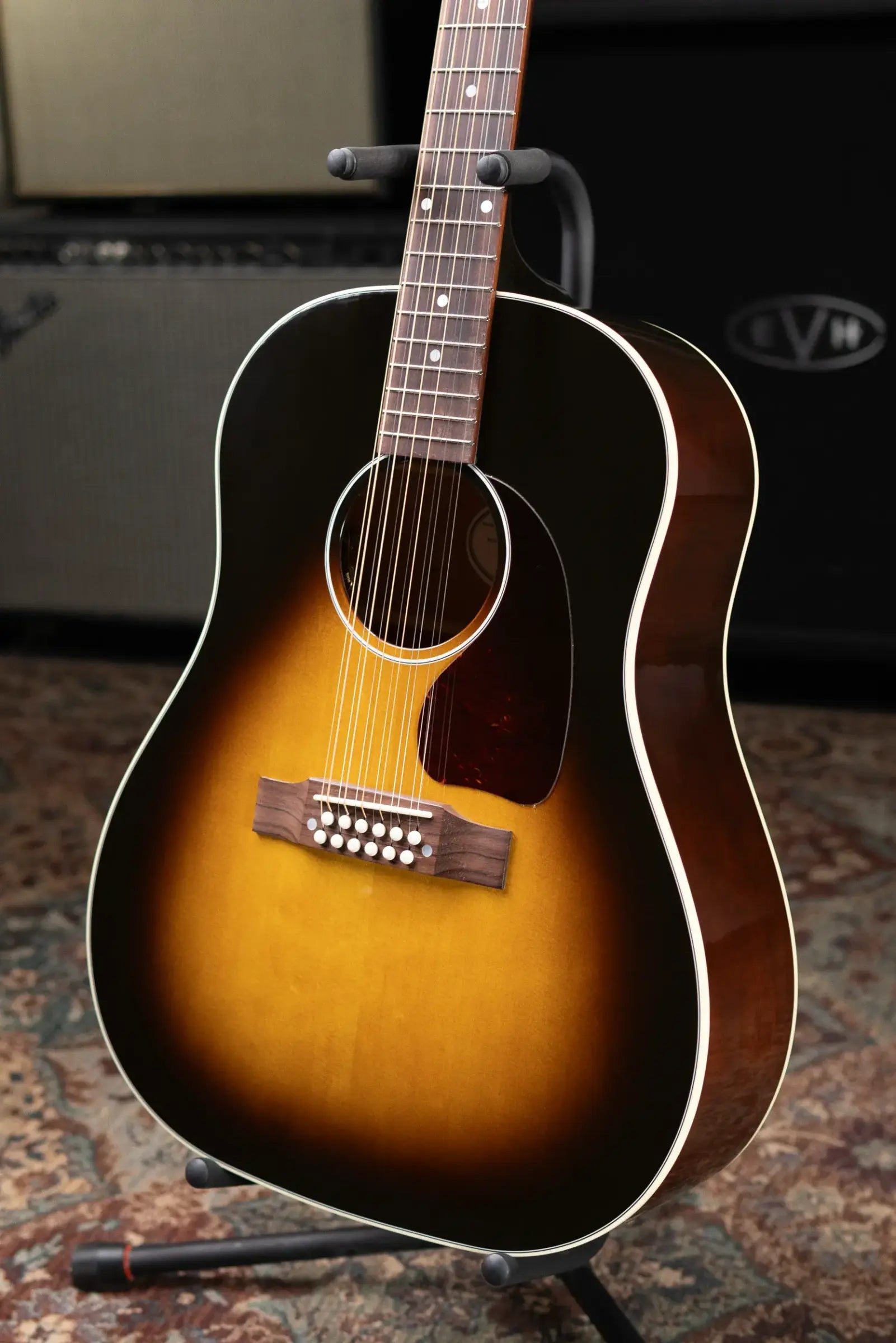 Gibson J-45 Standard 12-String Acoustic/Electric Guitar - Vintage Sunburst with Hardshell Case