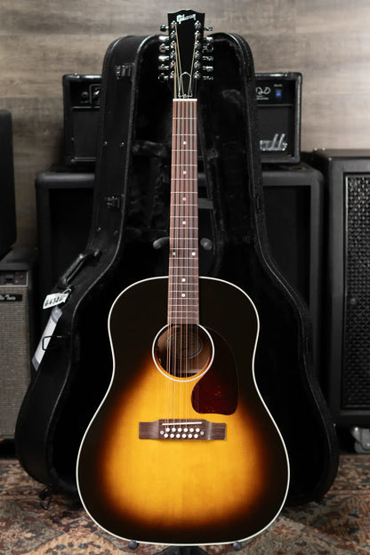 Gibson J-45 Standard 12-String Acoustic/Electric Guitar - Vintage Sunburst with Hardshell Case