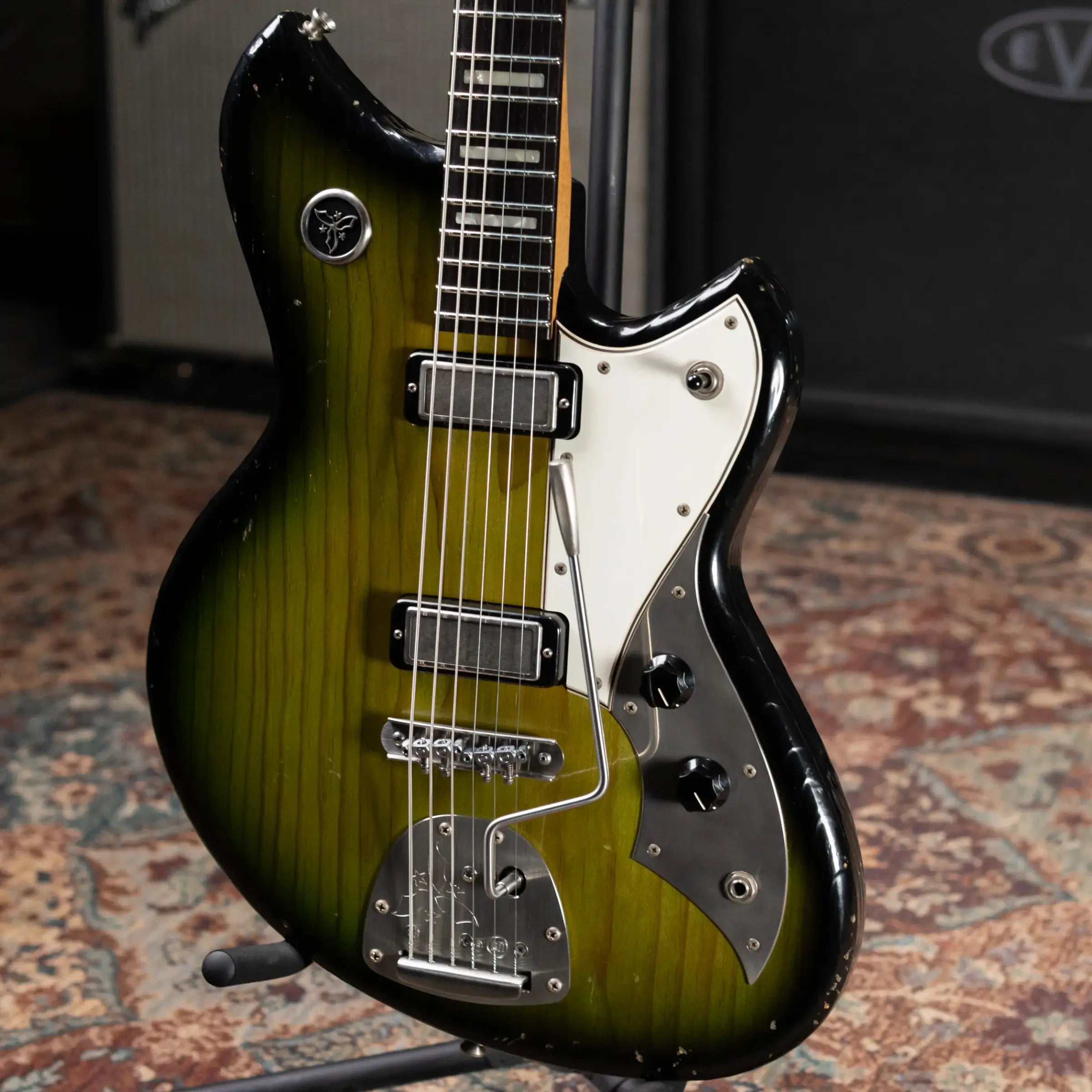 Novo Custom Serus J Baritone Electric Guitar - Cat's Eye Burst with Gig Bag