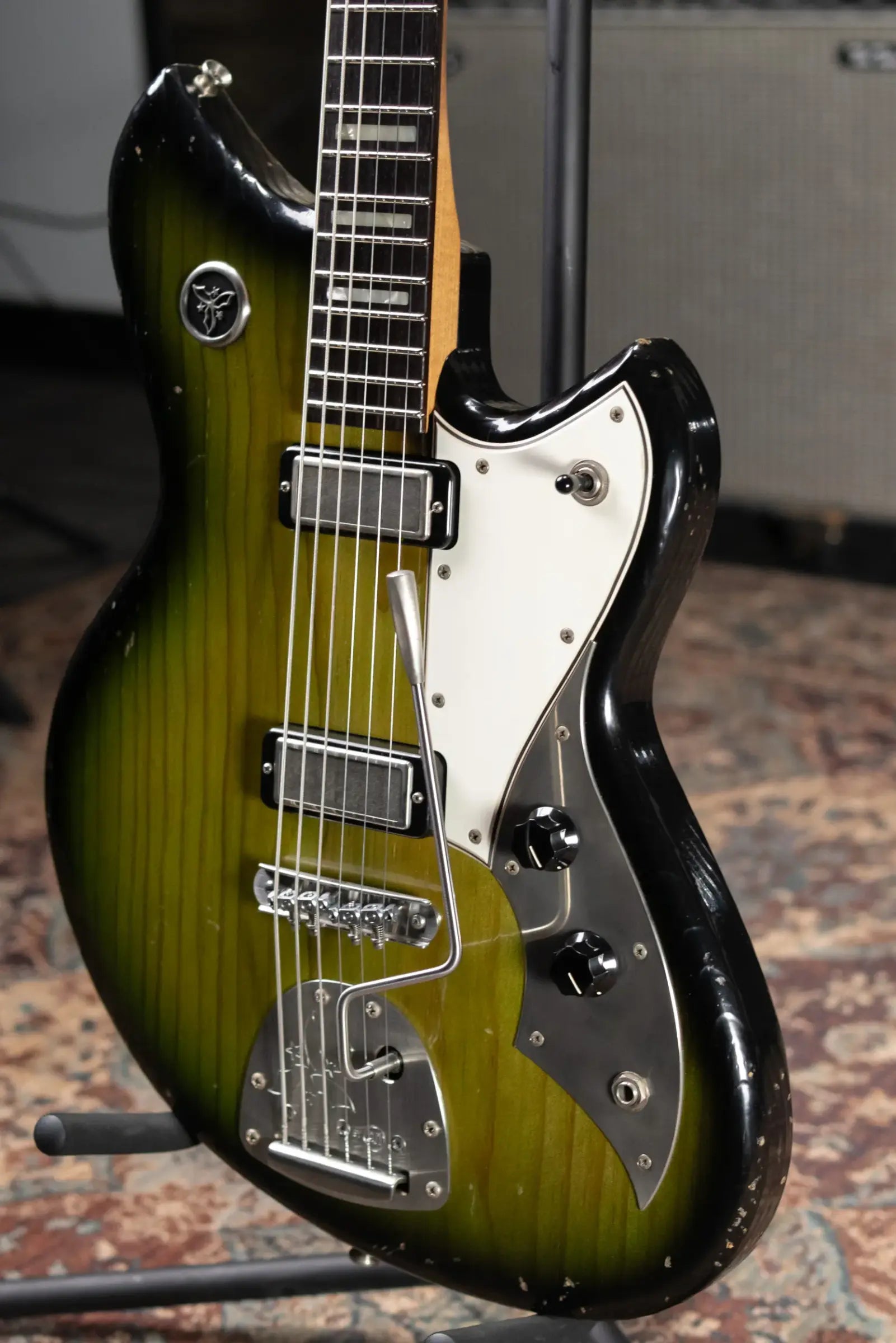 Novo Custom Serus J Baritone Electric Guitar - Cat's Eye Burst with Gig Bag