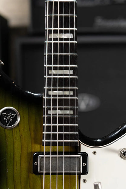 Novo Custom Serus J Baritone Electric Guitar - Cat's Eye Burst with Gig Bag