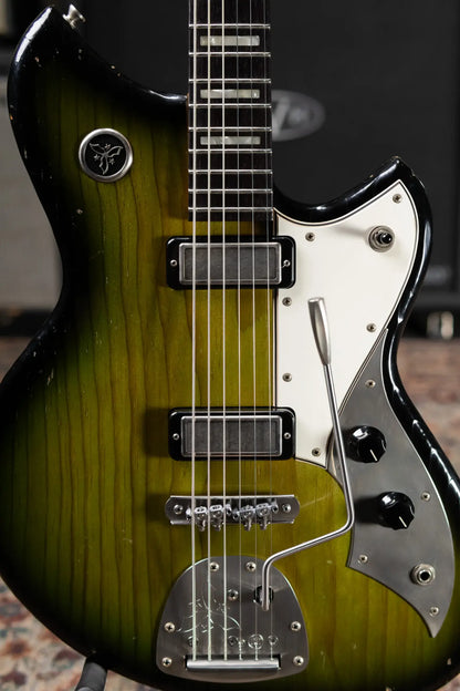 Novo Custom Serus J Baritone Electric Guitar - Cat's Eye Burst with Gig Bag