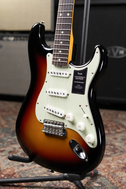 Fender Dealer Exclusive Vintera Road Worn '60s Stratocaster, Rosewood Fingerboard Electric Guitar - 3-Color Sunburst with Hardshell Case