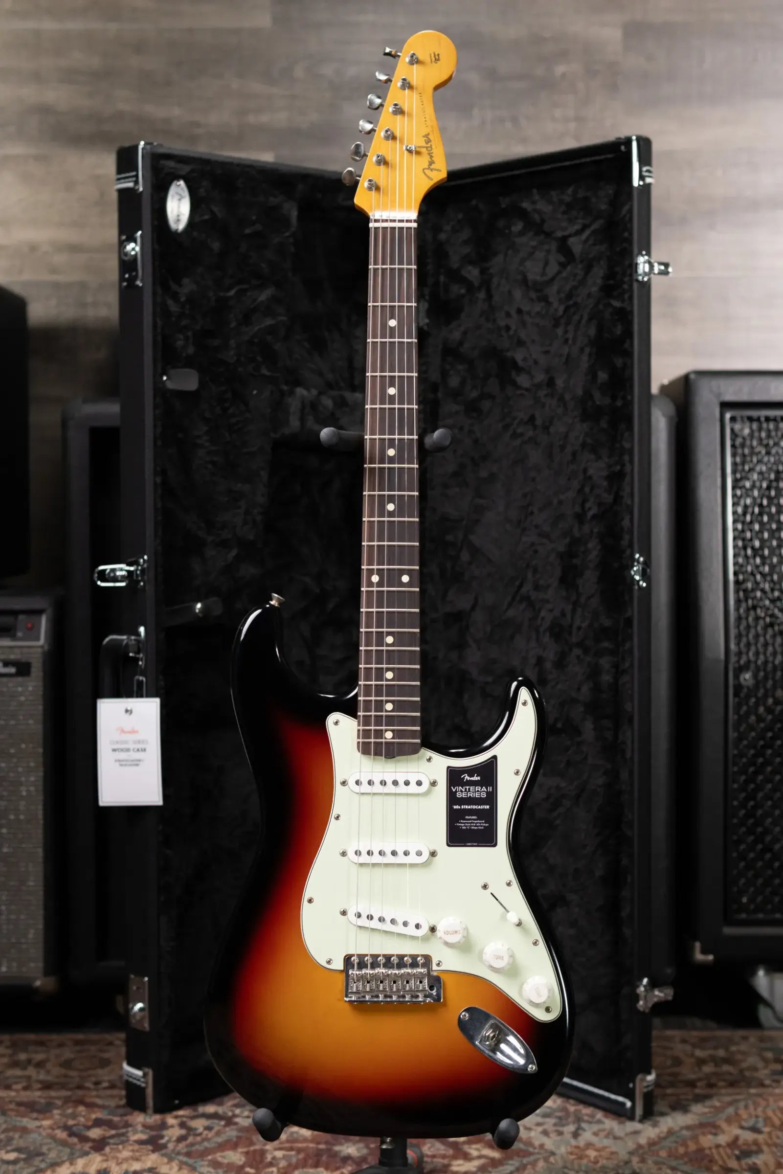 Fender Dealer Exclusive Vintera Road Worn '60s Stratocaster, Rosewood Fingerboard Electric Guitar - 3-Color Sunburst with Hardshell Case