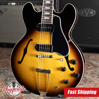 Gibson ES-330 Hollow Body Electric Guitar - Tobacco Burst with Hardshell Case