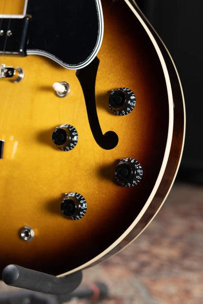 Gibson ES-330 Hollow Body Electric Guitar - Tobacco Burst with Hardshell Case
