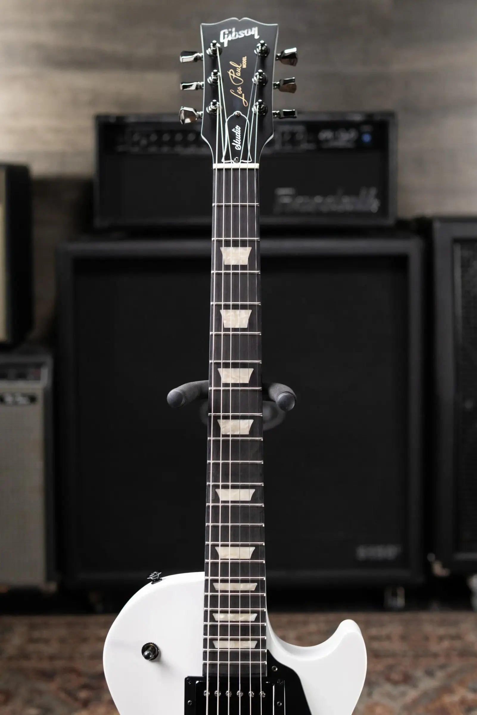 Gibson Les Paul Studio Modern Electric Guitar - Worn White with Gig Bag