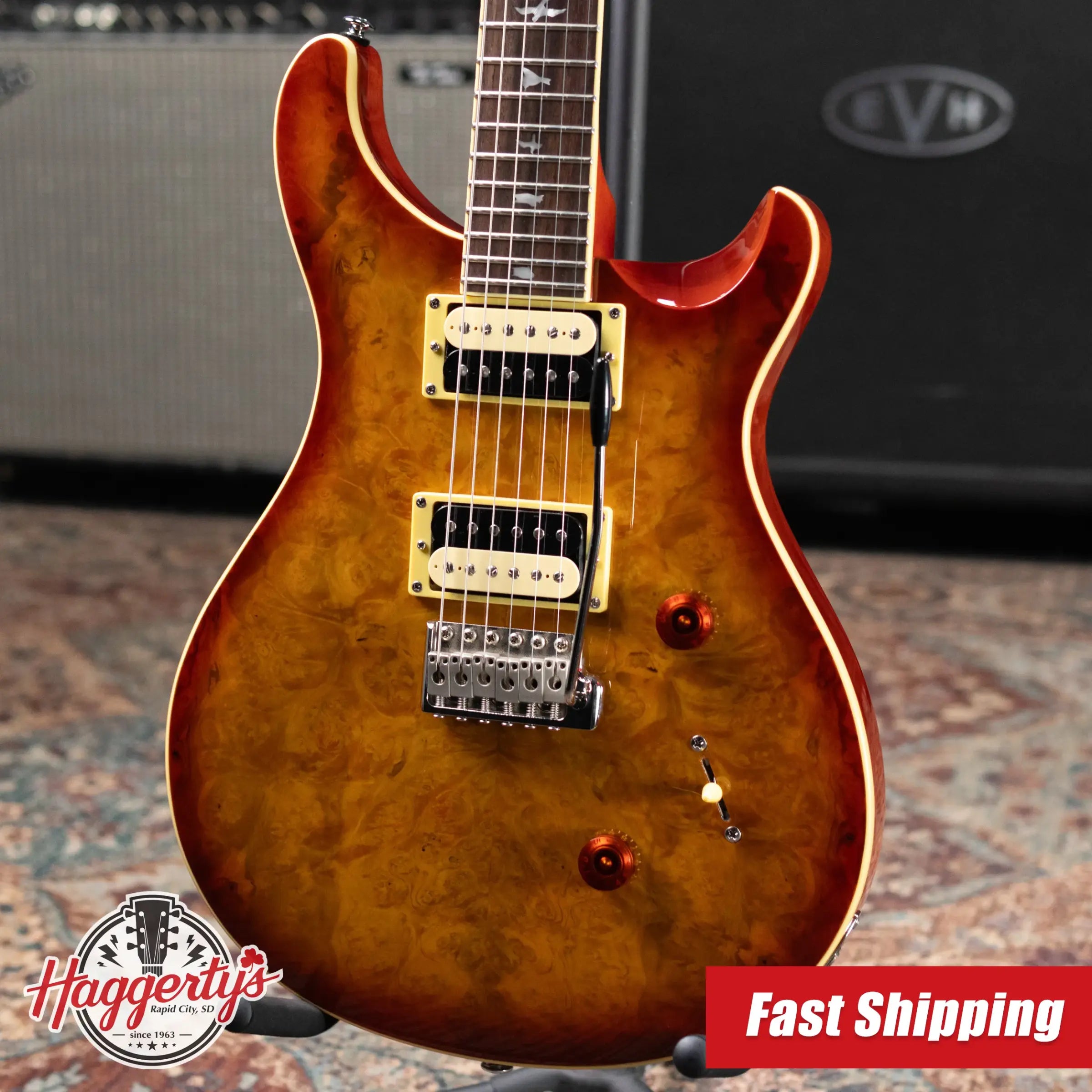 PRS SE Custom 24 Electric Guitar - Tobacco Sunburst with Gig Bag - Used