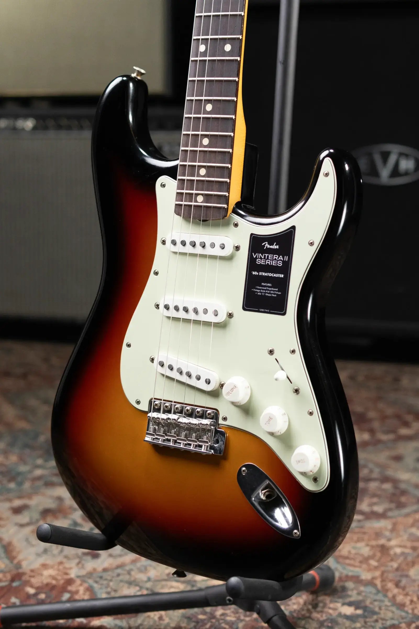 Fender Dealer Exclusive Vintera Road Worn '60s Stratocaster, Rosewood Fingerboard Electric Guitar - 3-Color Sunburst with Hardshell Case