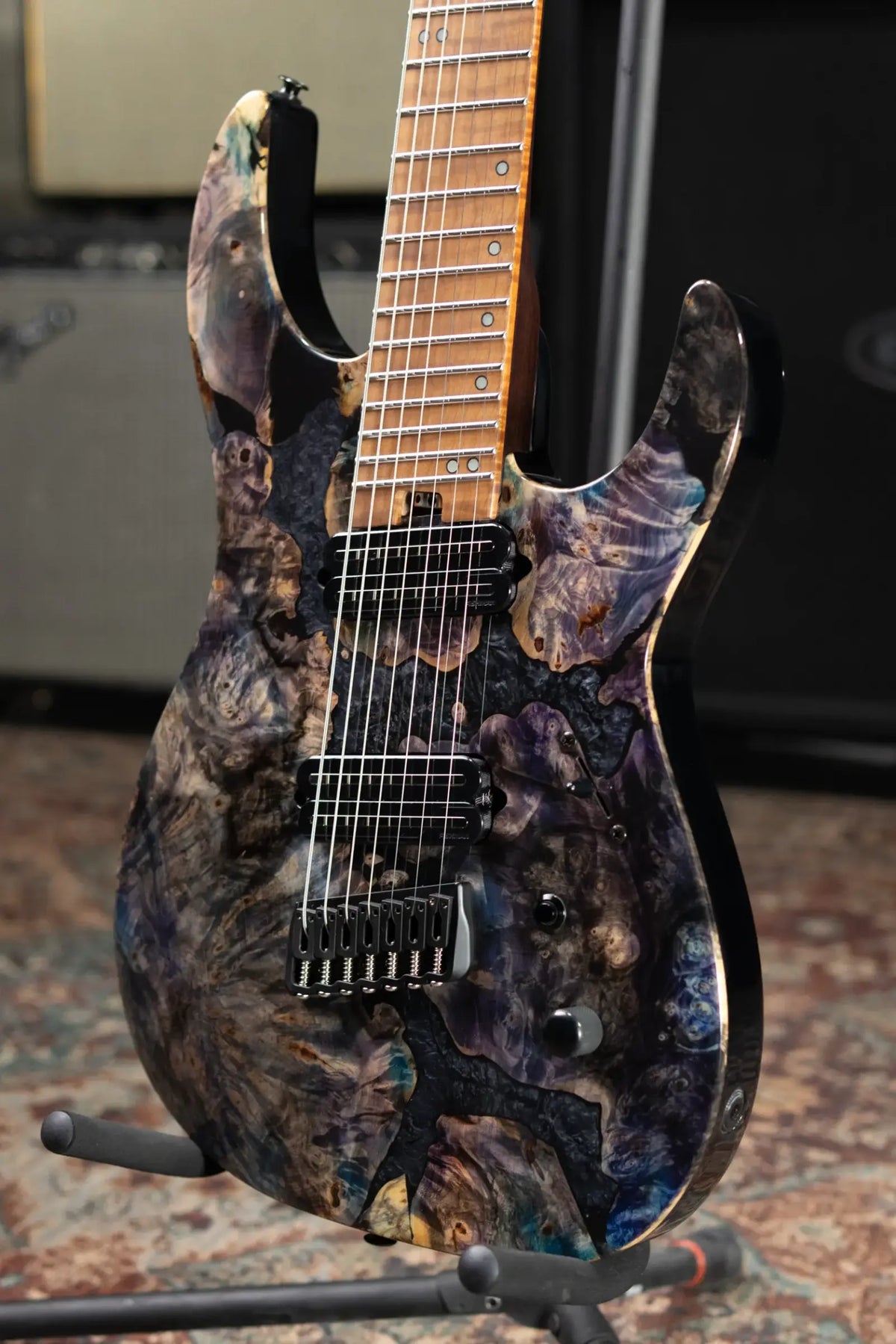 Legator X7F Ninja Bolt-On 7-String Multi-Scale Electric Guitar - Coral with Gig Bag