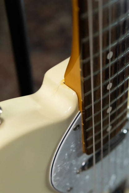 Squier Vintage Modified Thinline Telecaster Electric Guitar - Olympic White with Gig Bag - USED