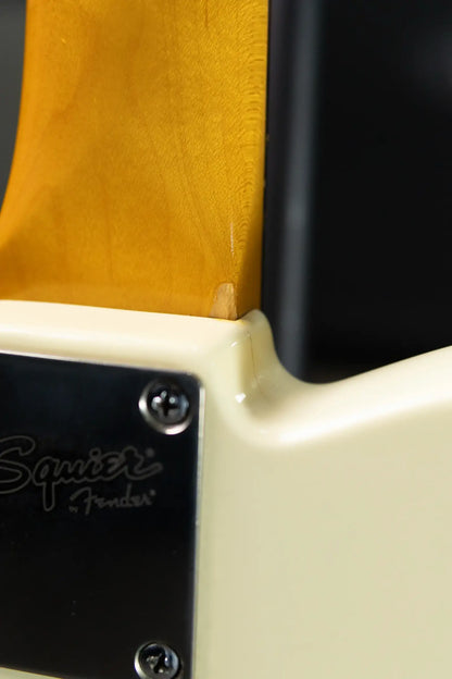 Squier Vintage Modified Thinline Telecaster Electric Guitar - Olympic White with Gig Bag - USED