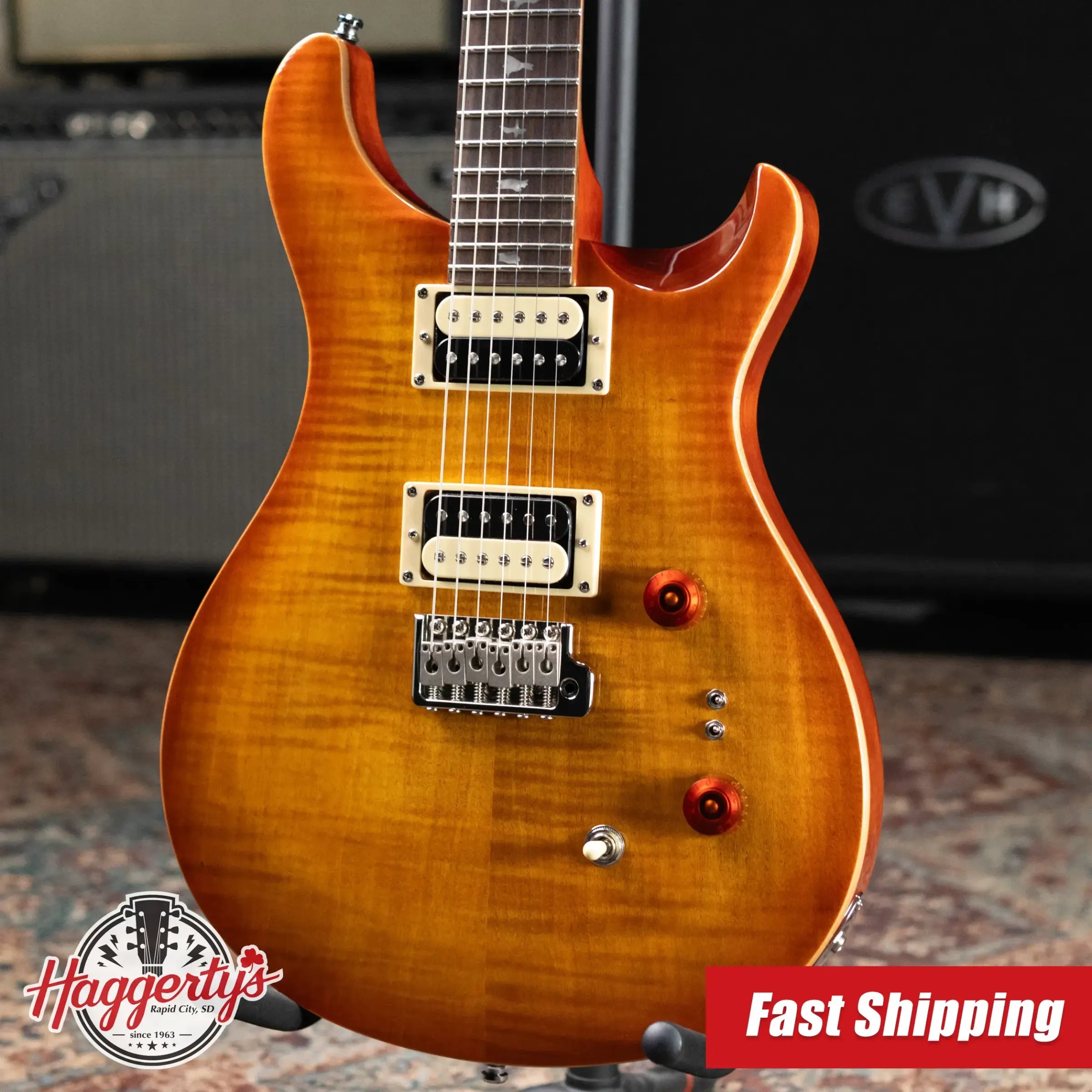 PRS SE Custom 24-08 Electric Guitar - Vintage Sunburst with Gig Bag - Used