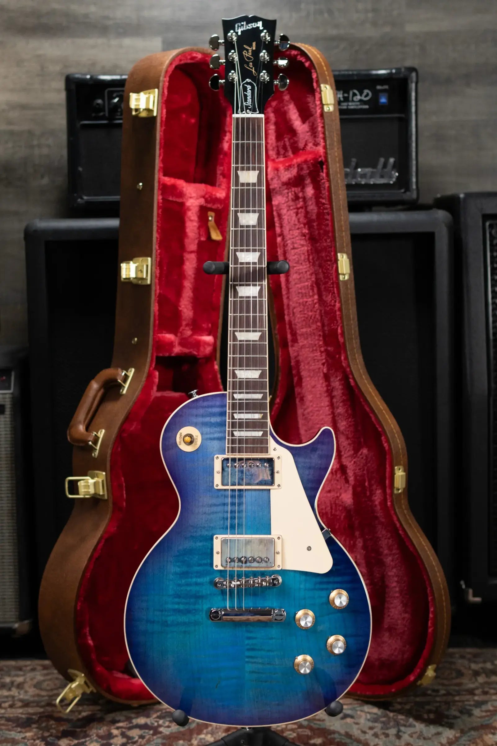 Gibson Les Paul Standard '60s Figured Top Electric Guitar - Blueberry Burst with Hardshell Case