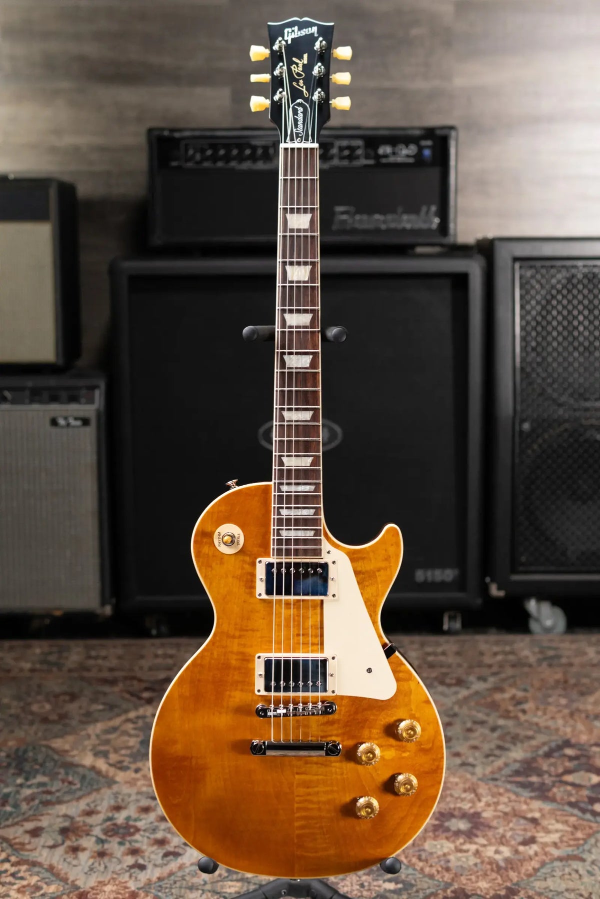 Gibson Les Paul Standard 50s Figured Top Electric Guitar - Honey Amber with Hardshell Case