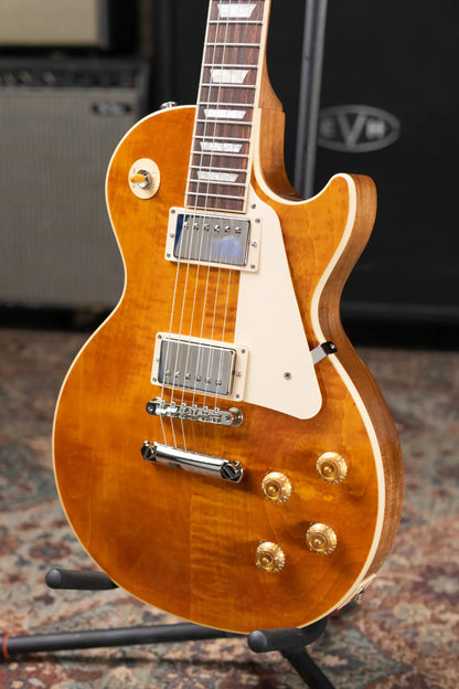 Gibson Les Paul Standard 50s Figured Top Electric Guitar - Honey Amber with Hardshell Case