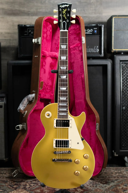 Epiphone 1957 Les Paul Goldtop Reissue Electric Guitar - Double Gold with Hardshell Case