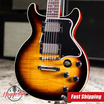 Epiphone Les Paul Special Double Cut Figured Electric Guitar - Bourbon Burst with Gig Bag
