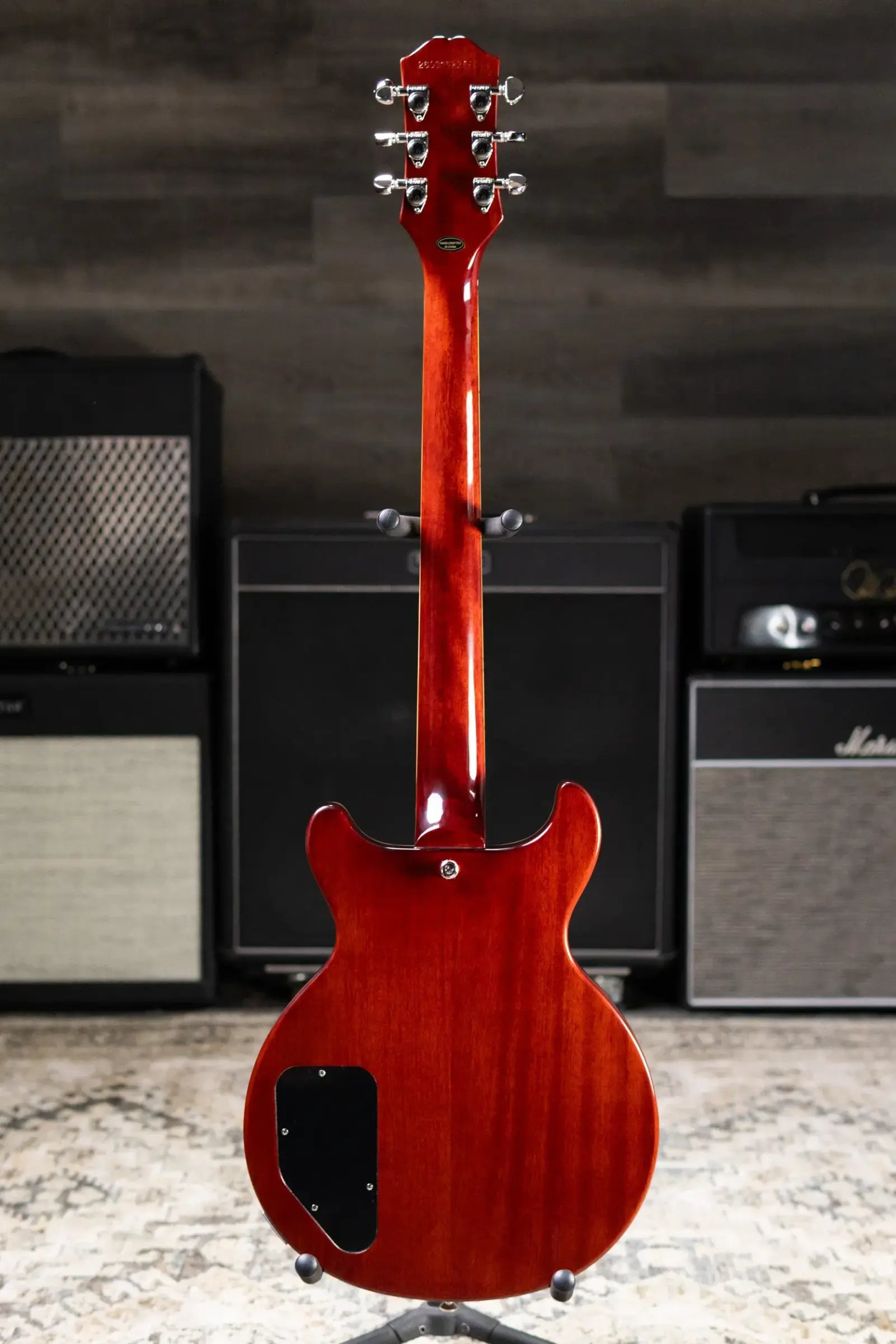 Epiphone Les Paul Special Double Cut Figured Electric Guitar - Bourbon Burst with Gig Bag