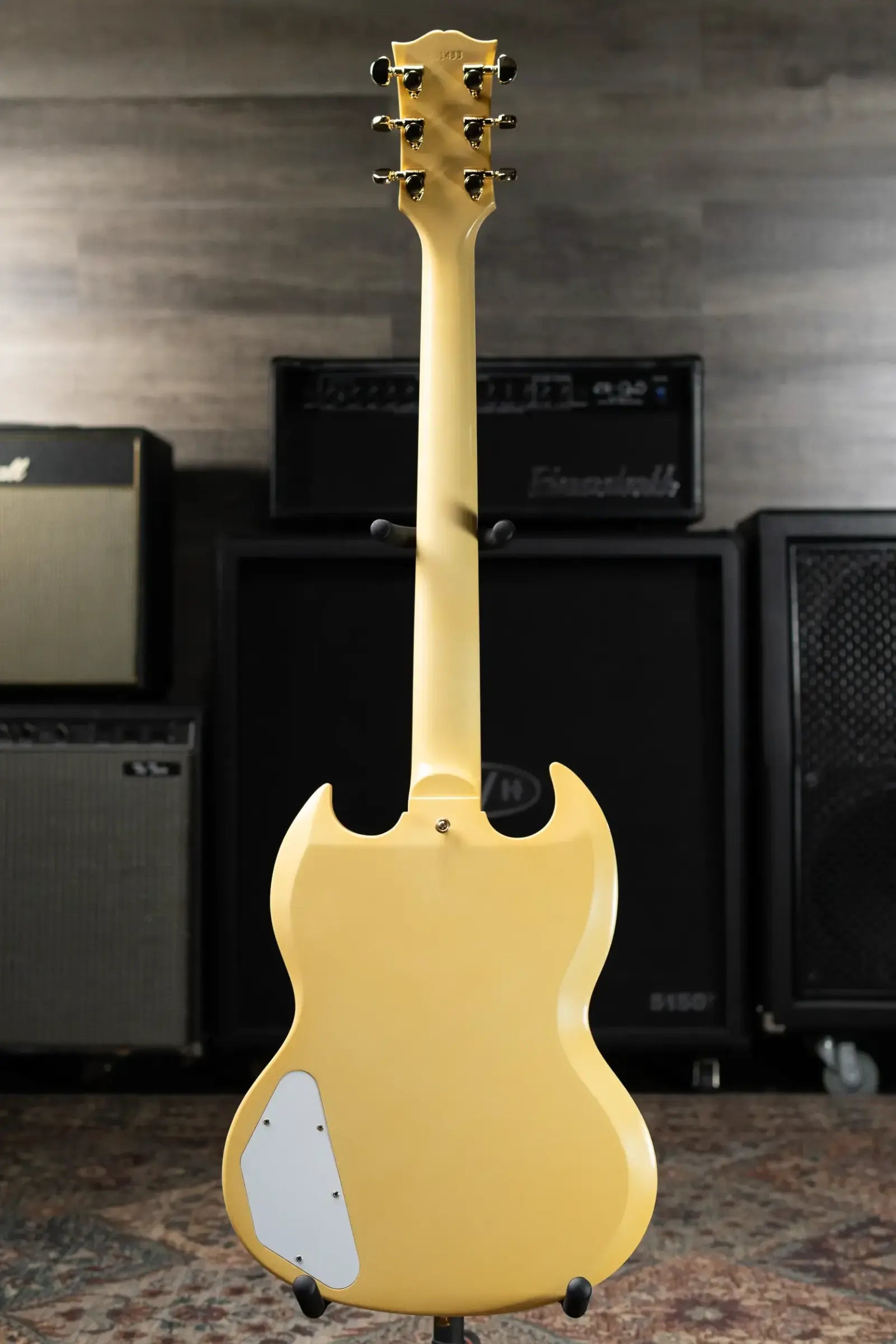 Gibson Custom Shop 1963 Les Paul SG Custom Reissue 3-Pickup with Maestro VOS Electric Guitar - Classic White with Hardshell Case