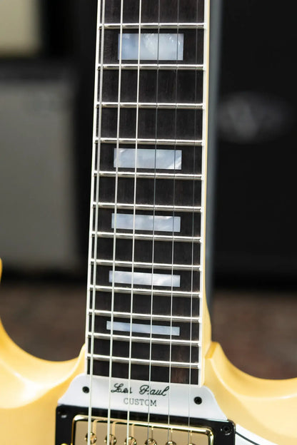 Gibson Custom Shop 1963 Les Paul SG Custom Reissue 3-Pickup with Maestro VOS Electric Guitar - Classic White with Hardshell Case
