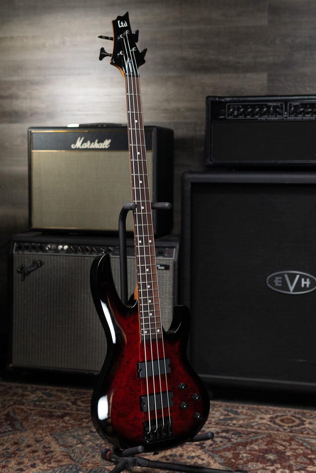 ESP LTD B-204DX Electric Bass - Red Burst