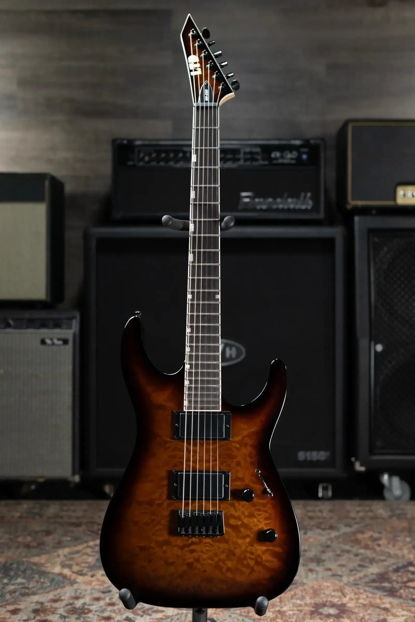 ESP LTD MH-200HT Electric Guitar - Dark Brown Sunburst
