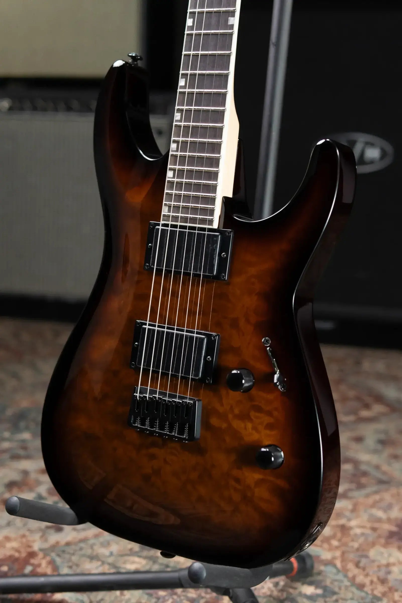 ESP LTD MH-200HT Electric Guitar - Dark Brown Sunburst