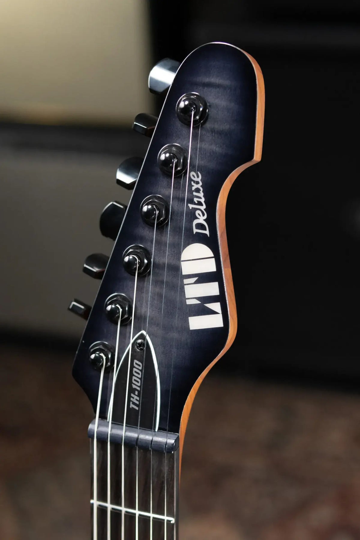 ESP LTD Deluxe TH-1000 Evertune Electric Guitar - See-Thru Black Sunburst