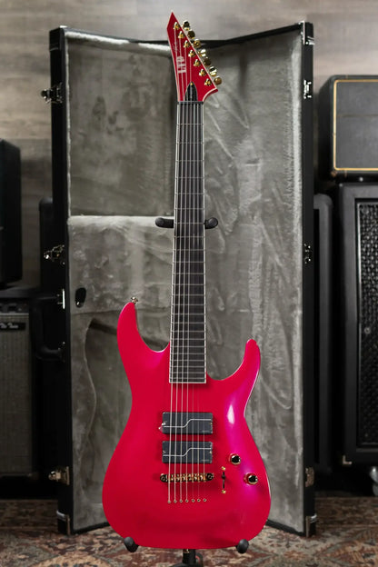 ESP LTD SC-607B Stephen Carpenter Signature 7-String Baritone Electric Guitar - Magenta with Hardshell Case
