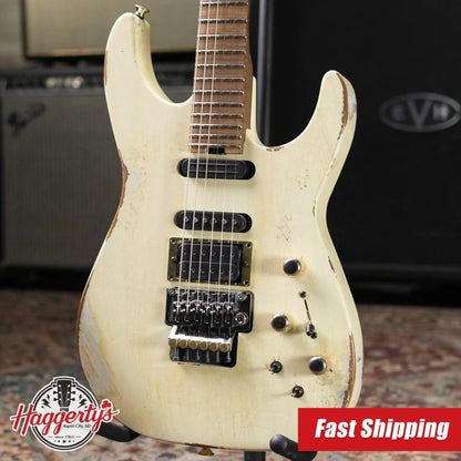 Jackson Custom Shop Special Edition PC1 Phil Collen Signature HSS FR84 Electric Guitar - Nitro Tour Relic Vanilla Shake with Hardshell Case
