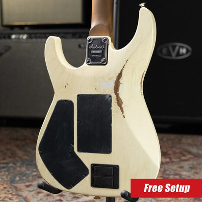 Jackson Custom Shop Special Edition PC1 Phil Collen Signature HSS FR84 Electric Guitar - Nitro Tour Relic Vanilla Shake with Hardshell Case