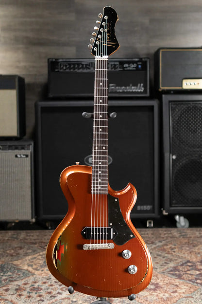 Novo Custom Shop Solus M1 Electric Guitar - Copper over '64 3-Tone Burst with Gig Bag