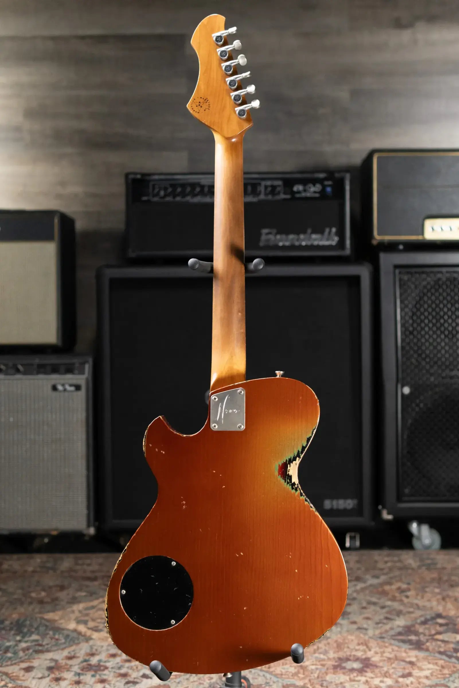 Novo Custom Shop Solus M1 Electric Guitar - Copper over '64 3-Tone Burst with Gig Bag