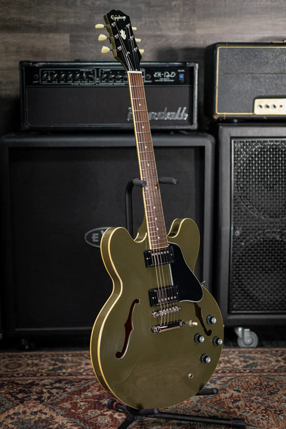 Epiphone ES-335 IG Semi-hollow Electric Guitar - Olive Drab Green with Hardshell Case - Used