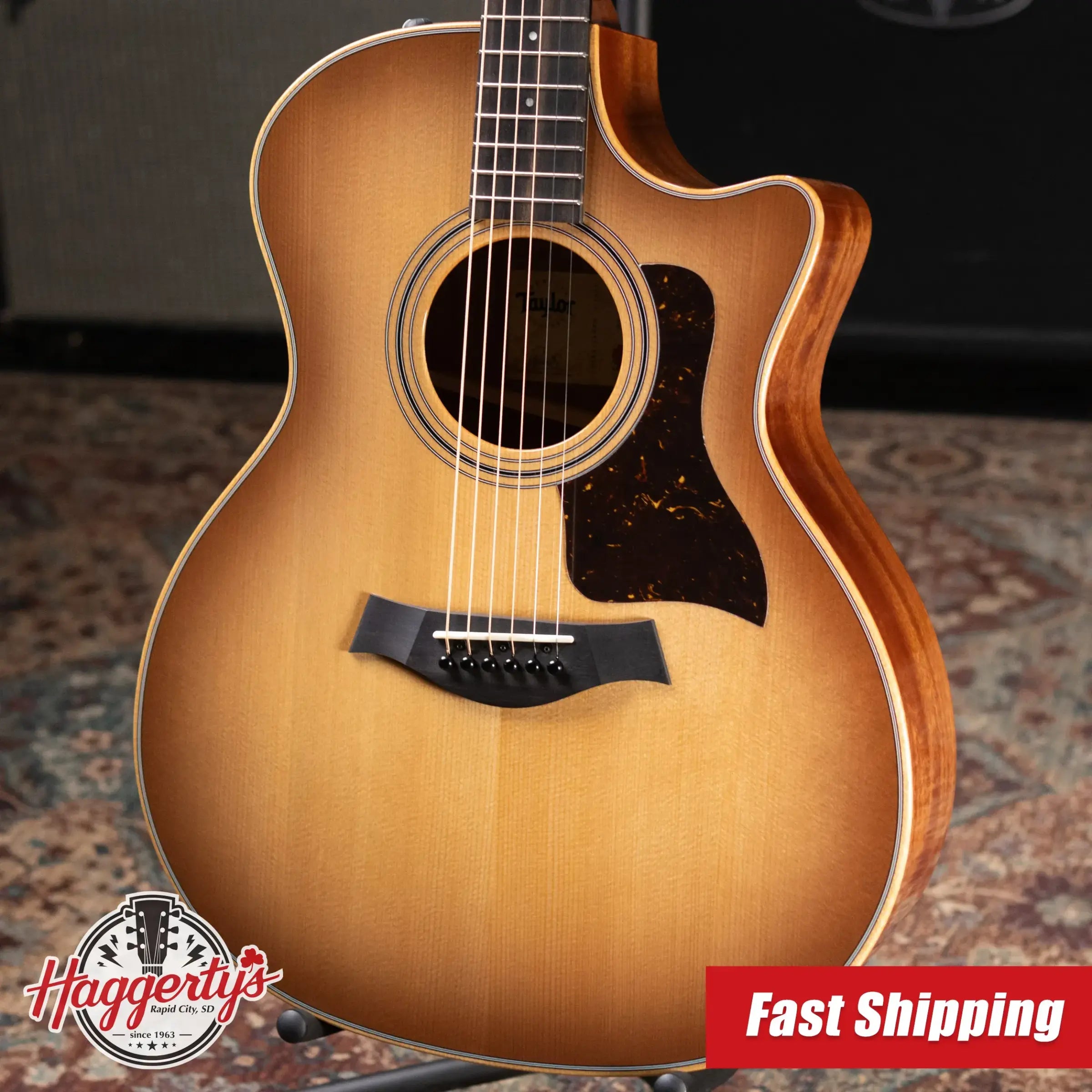 Taylor 314ce Studio Grand Auditorium Acoustic/Electric Guitar - Shaded Edge Burst with Gig Bag