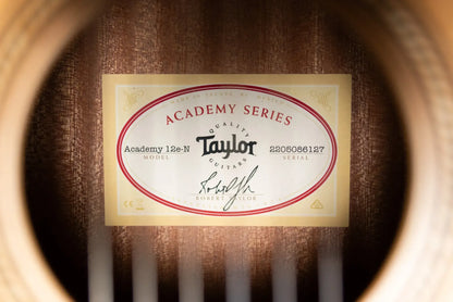 Taylor Academy 12e-N Nylon Grand Concert Acoustic/Electric Guitar with Gig Bag