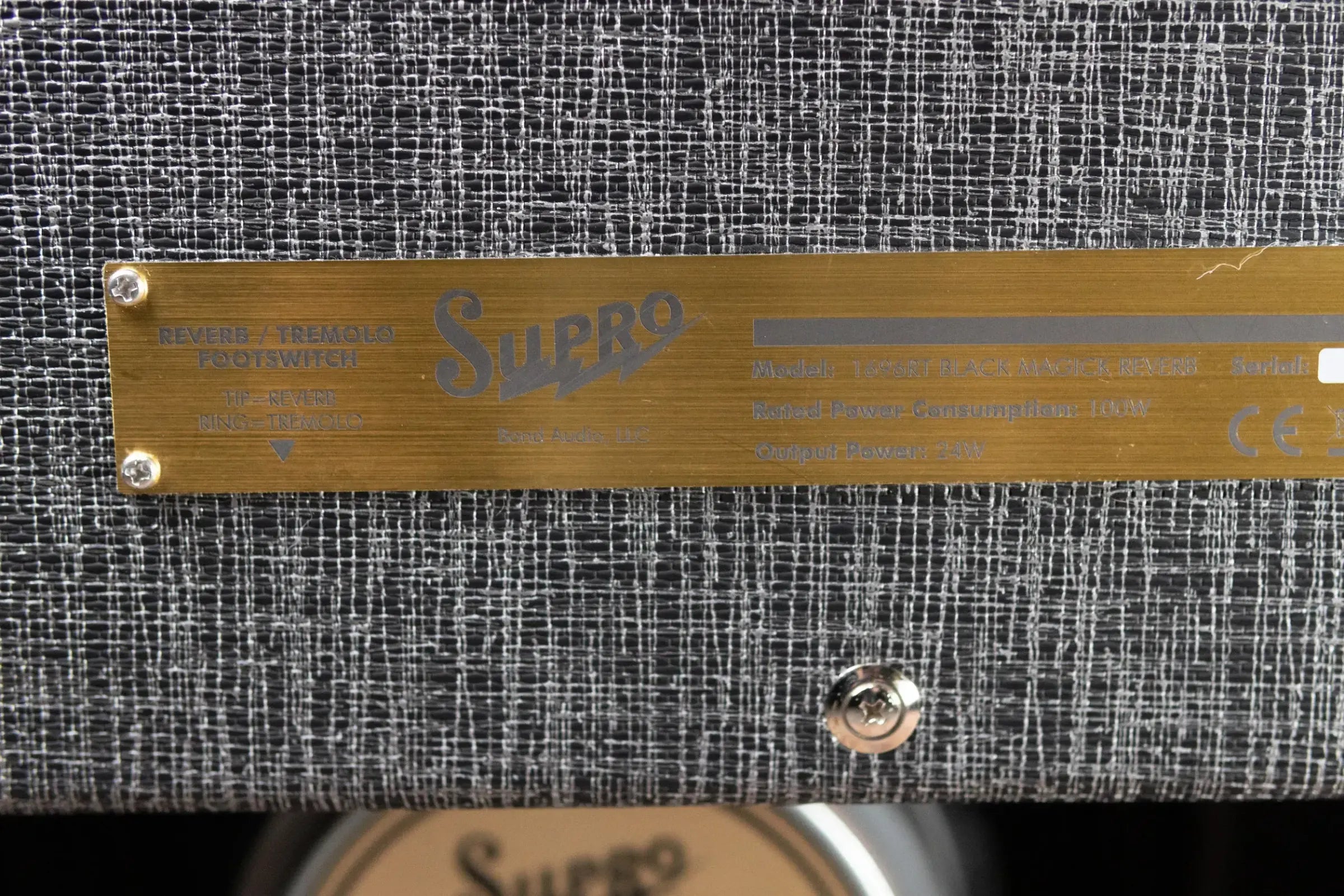 Supro 1696RT Black Magick Reverb Guitar Amplifier - Black Rhino - Used
